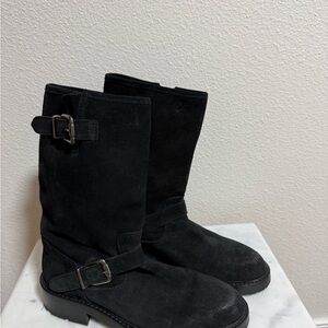 OSPREY Black Suede Leather Women's Boots